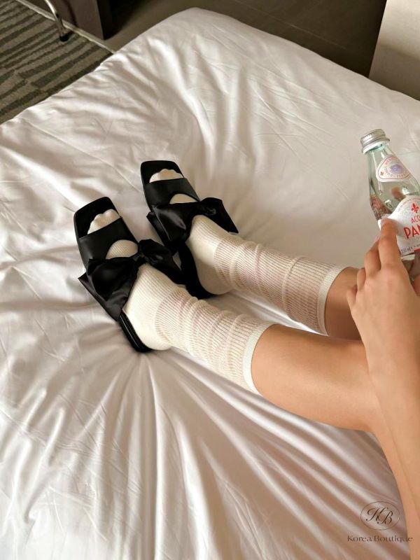 SS477 春季 大蝴蝶結造型拖鞋 