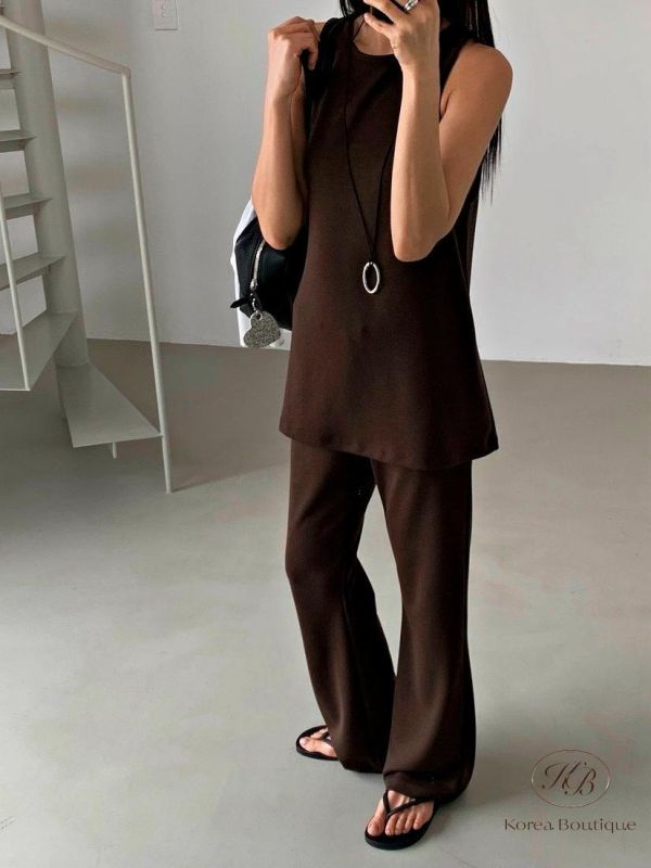 SS323 春季 棉質露背套裝 