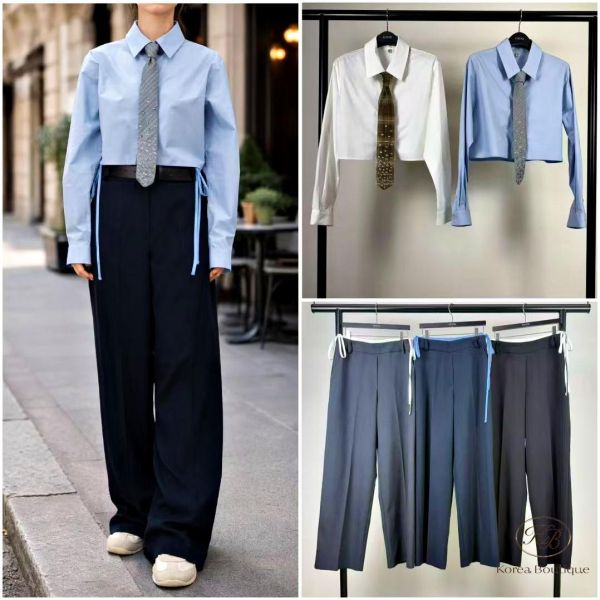 SS207 春季 蝴蝶結西裝褲 