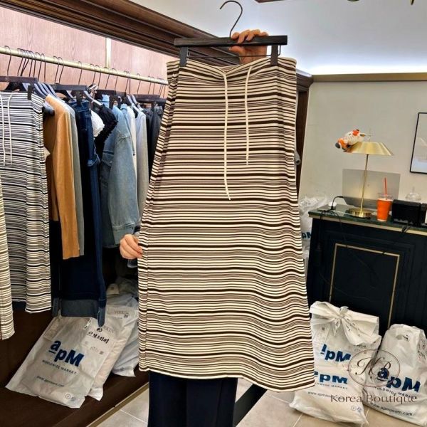 SS227 春季 條紋落地裙 