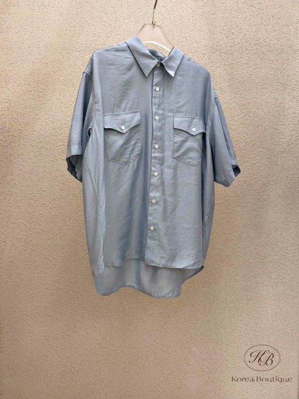 KR2622 夏季 超級舒服的口袋襯衫 