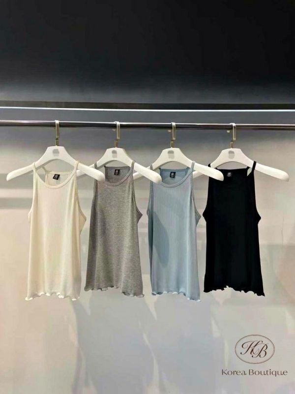 SS125 春季 木耳邊消肩背心 