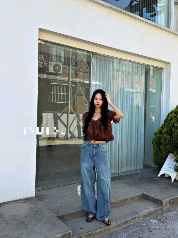 SS479 春季 荷葉短版上衣 