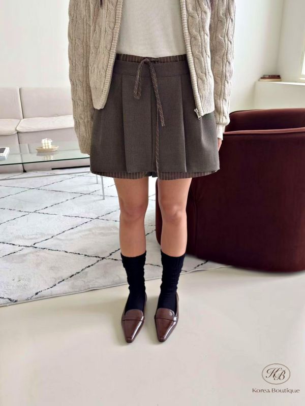 FWKR96 冬季 褲頭條紋設計褲裙 