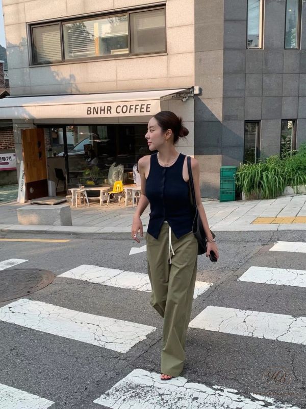 Su69 夏裝 棉麻抽繩褲子 