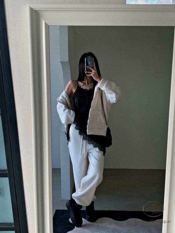 FWKR114 冬季 睫毛蕾絲長版上衣 