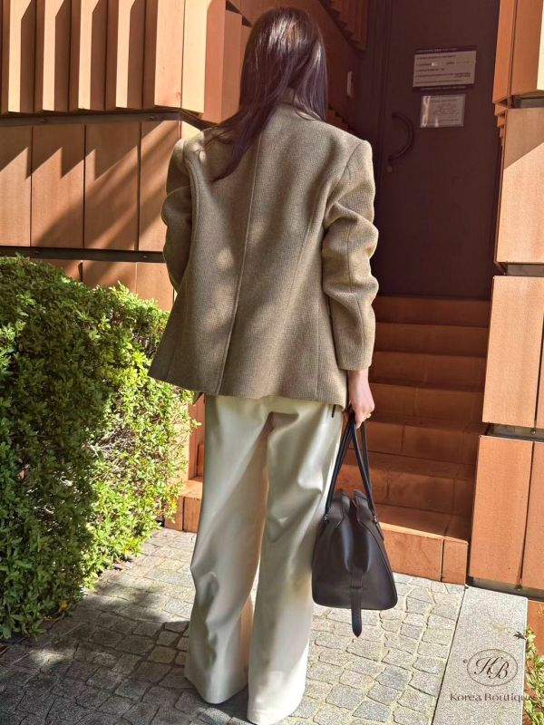 Fw379 秋季 羊毛質感西裝外套 