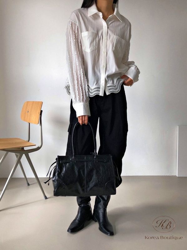 Fw144 秋季 波浪下擺襯衫 