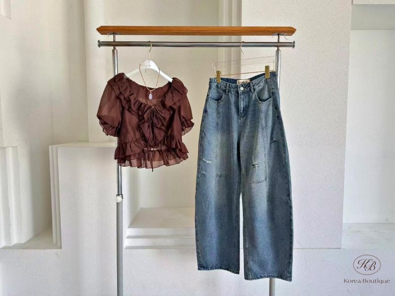 SS479 春季 荷葉短版上衣 