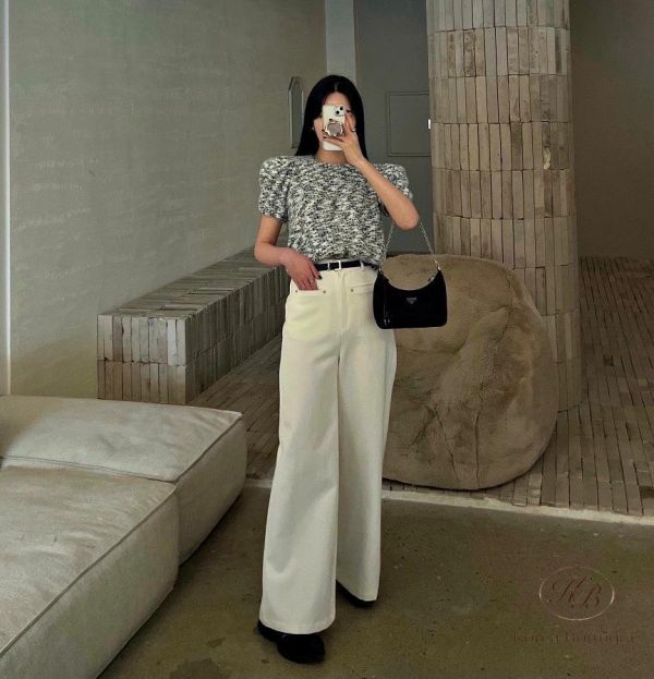 SS192 春季 直筒微喇叭牛仔褲 