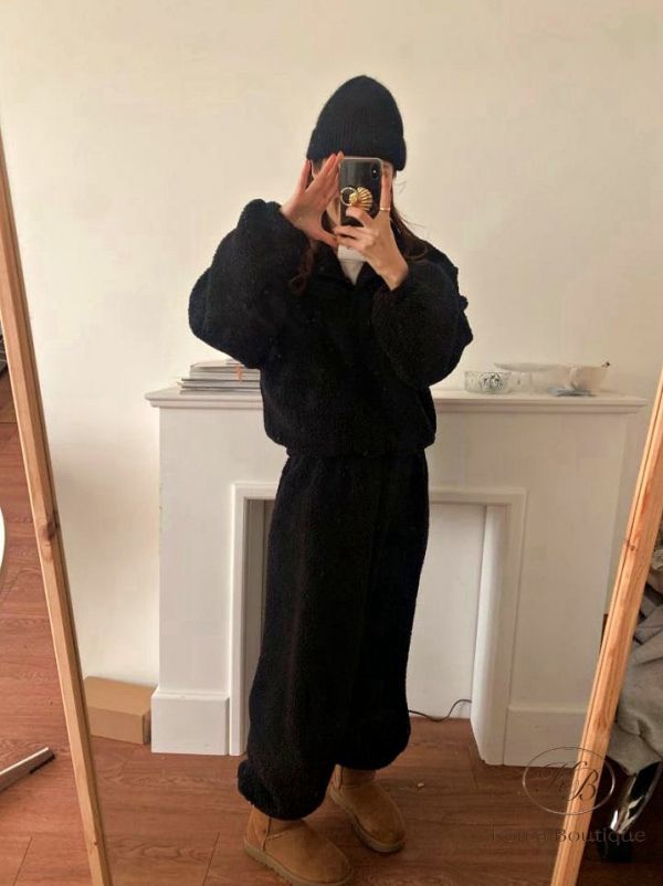 Fw473 冬季 羊羔毛套裝 