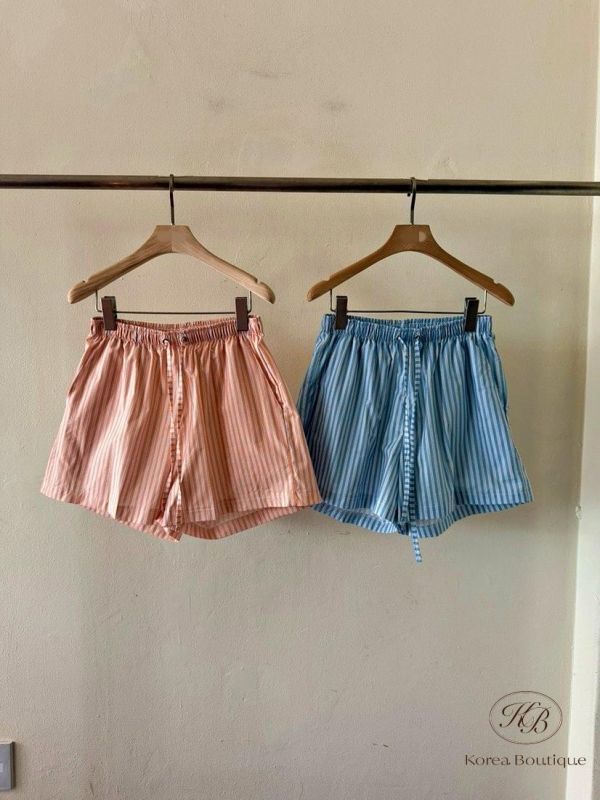 SS183 春季 條紋襯衫布料短褲 