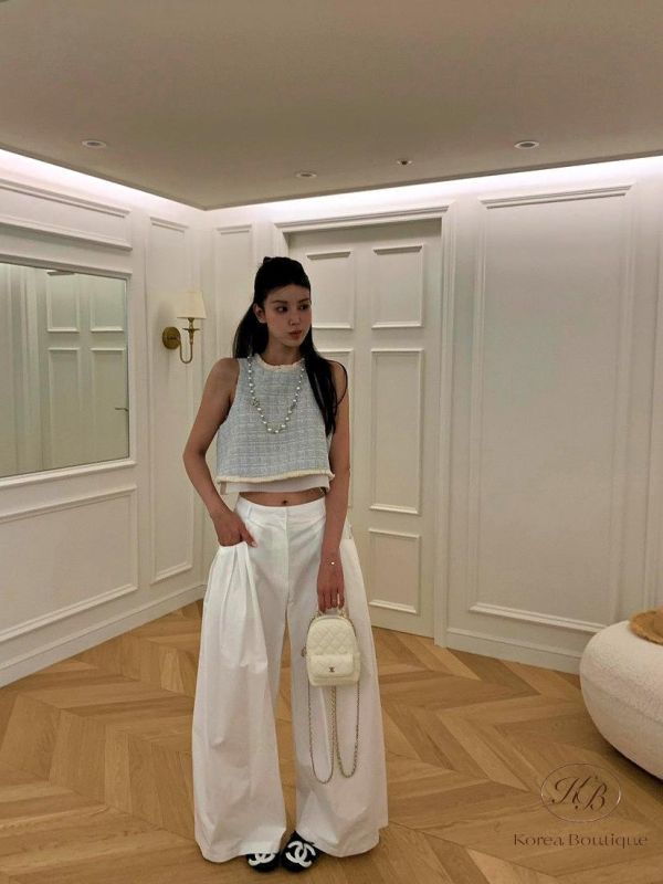 SS452 春季 短版小香流蘇上衣 