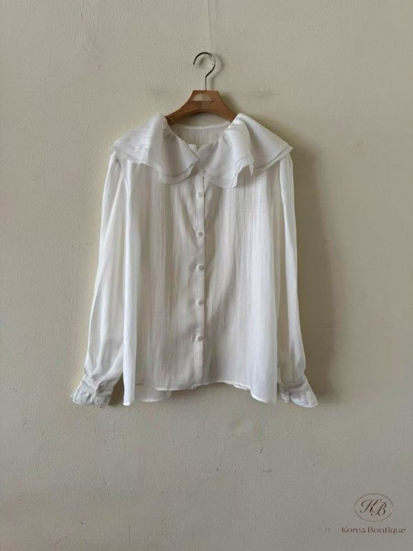 Fw183 秋季 荷葉邊領襯衫 