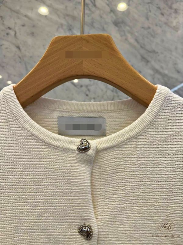 SS09 冬季 質感愛心扣下擺魚尾設計的開襟外套 