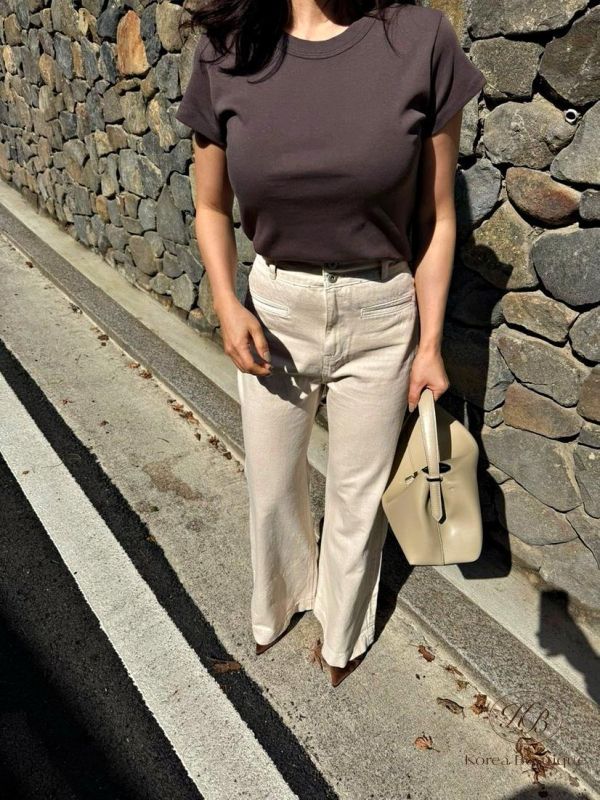 SS245 春季 顏色春天好看的版型牛仔褲 