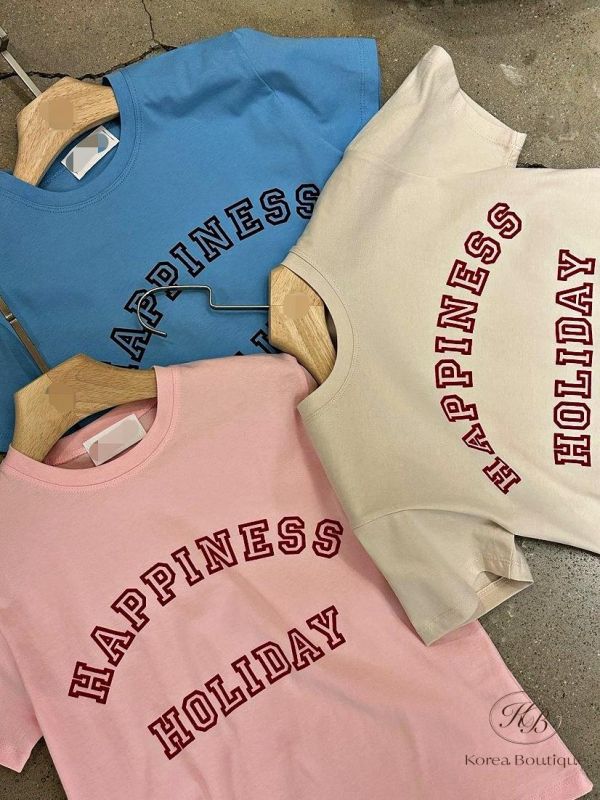 SS18 春季 春款可愛顏色字母holiday tee 