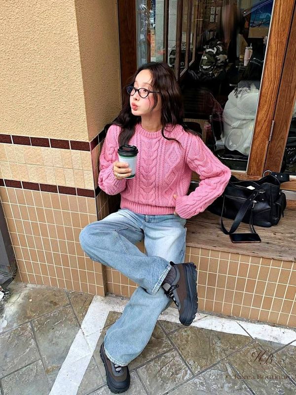 Fw393 秋季 網紅款麻花針織毛衣 