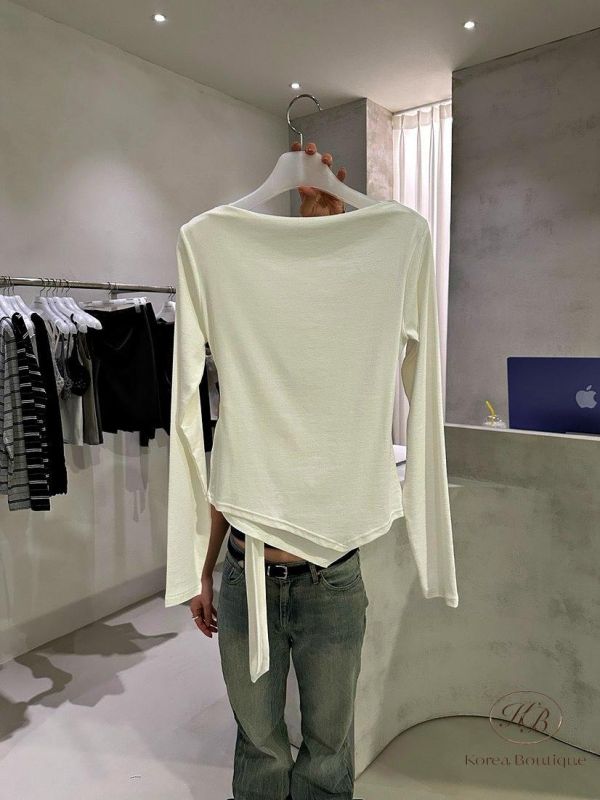 FW2647 秋季 彈性棉綁帶上衣 