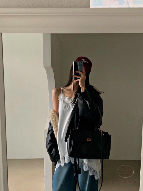 FWKR114 冬季 睫毛蕾絲長版上衣 