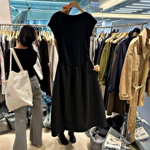 SS427 春季 拼接感洋裝 