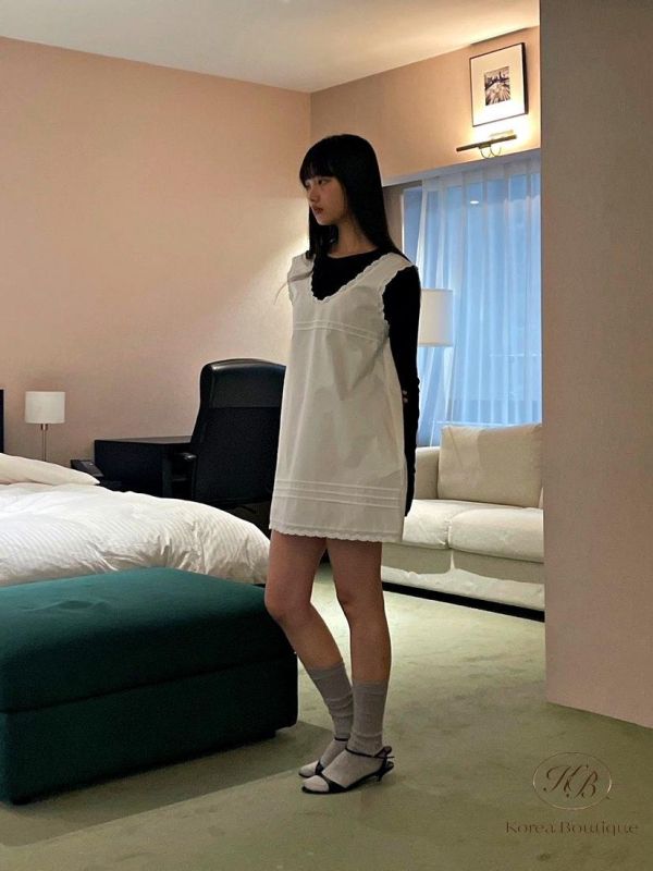 SS257 春季 可愛花邊背心洋裝 