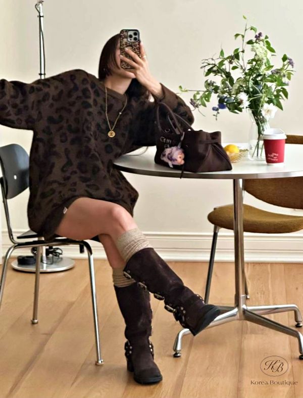 FWKR107 冬季 豹紋褲裝 