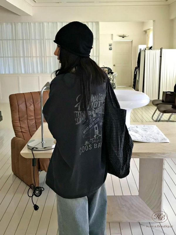 FW3854 秋季 背面好好看的帥氣長版tee 