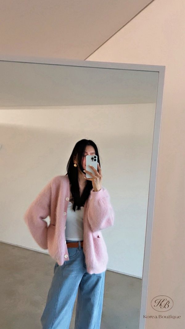 FWKR17 冬季 馬海毛柔和質感開襟外套 