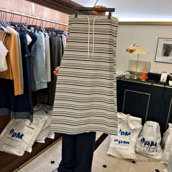 SS227 春季 條紋落地裙 