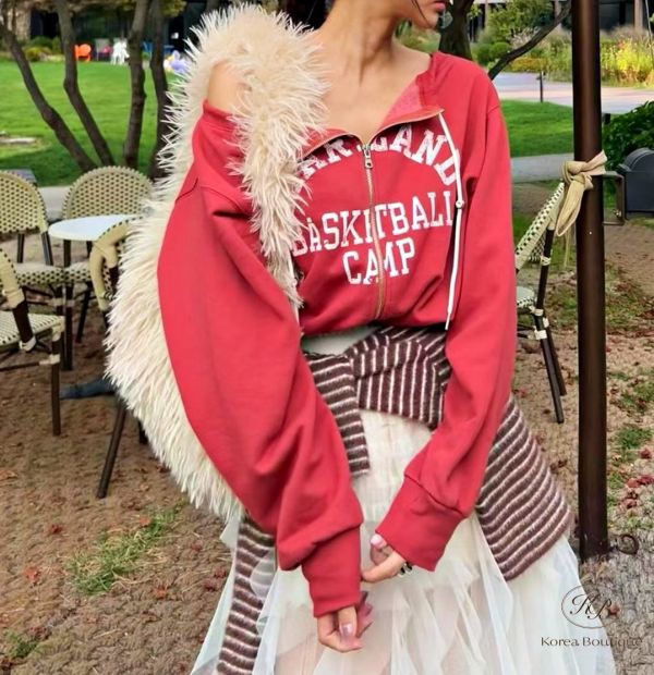 Fw459 冬季 字母無領外套 