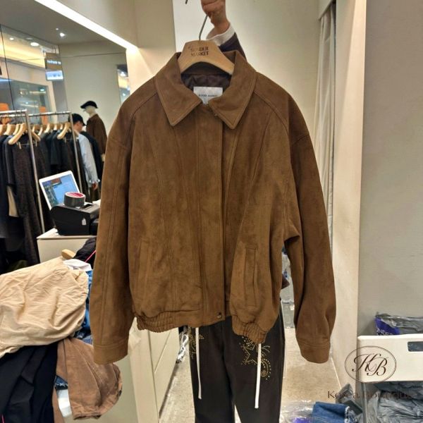 Fw343 秋季 質感很好 復古寬鬆麂皮外套 