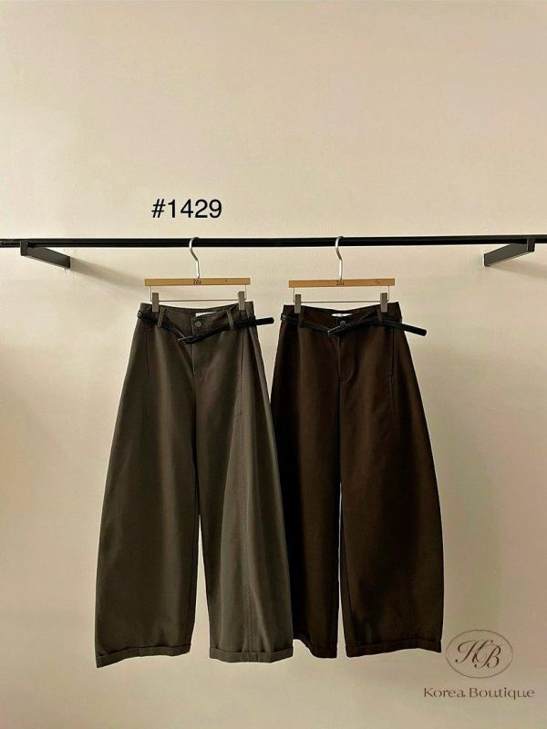 FW2718 秋季 秋天色的繭型褲 