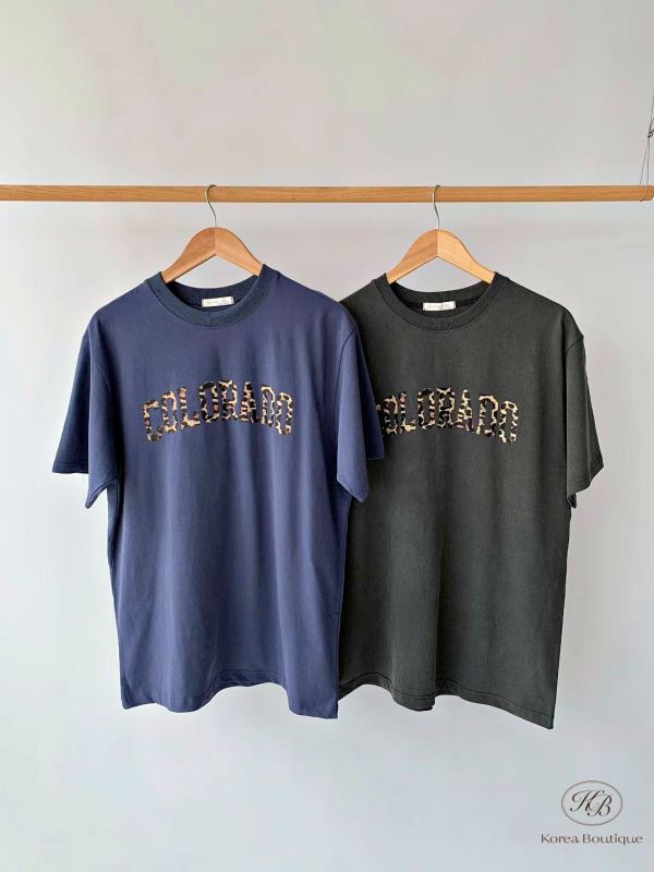 Fw101 秋季 豹紋字母tee 