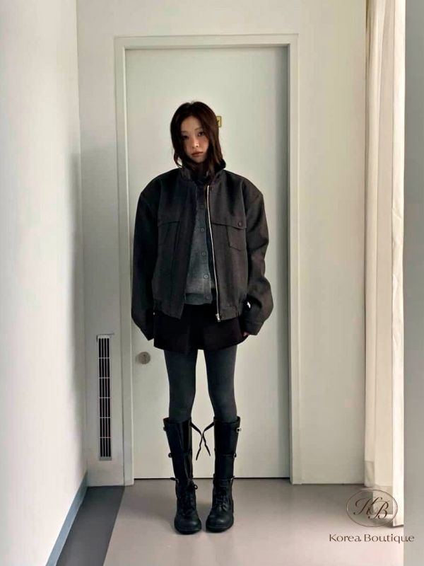 FWKR42 冬季 質感夾克半身裙套裝 