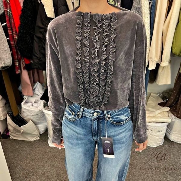 FWKR45 冬季 波浪天鵝絨上衣 