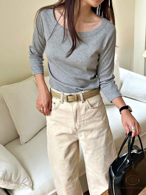 Fw425 冬季 大圓領棉質上衣 