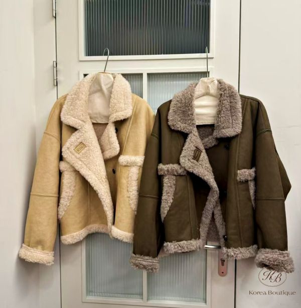 Fw499 冬季 麂皮羊羔毛外套 口袋也有毛毛 