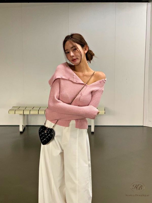 Fw341 秋季 V領針織上衣 