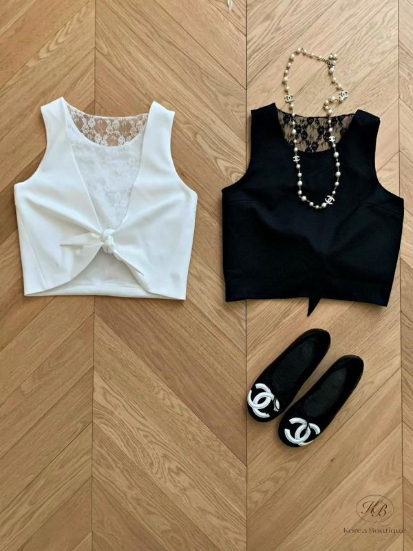 SS397 春季 後背蕾絲設計上衣 