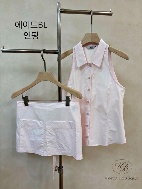 KR2645 夏季 清爽背心圍裙組 