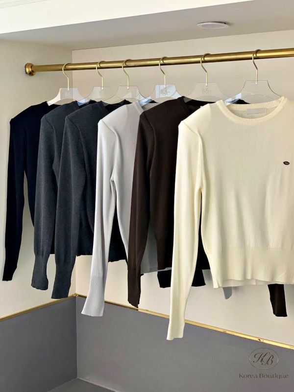 Fw365 秋季 有墊肩的針織薄上衣 