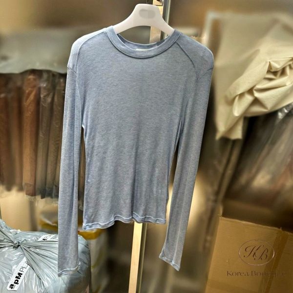 Fw143 秋季 糖果色的彈性薄tee 