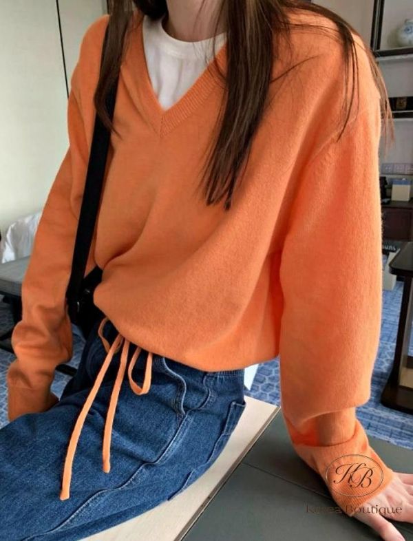 SS19 春季 各種可愛春色的v領針織 