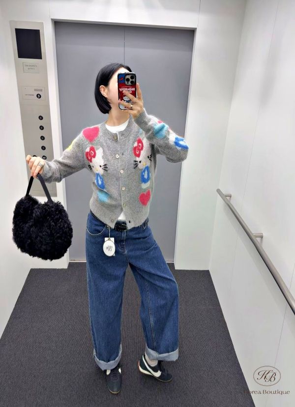 Fw317 秋季 設計家Helder家 kitty針織毛衣外套 