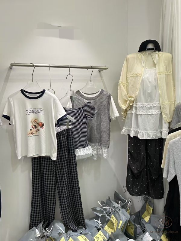 Kr74 夏裝 復古拼色娃娃圖Tee 