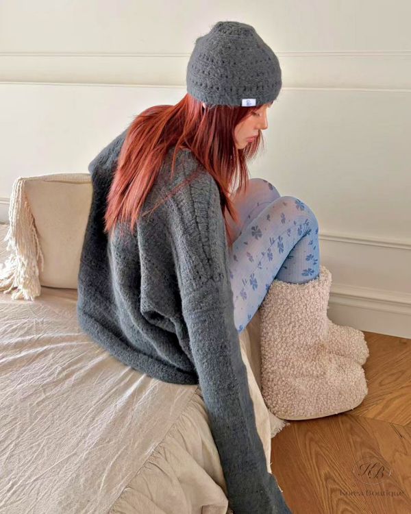 Fw422 秋季 帽子毛衣一套組 