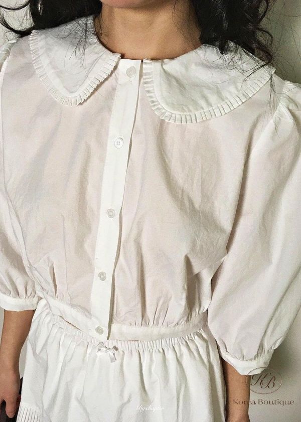 SS331 春季 可愛圓領襯衫套裝 