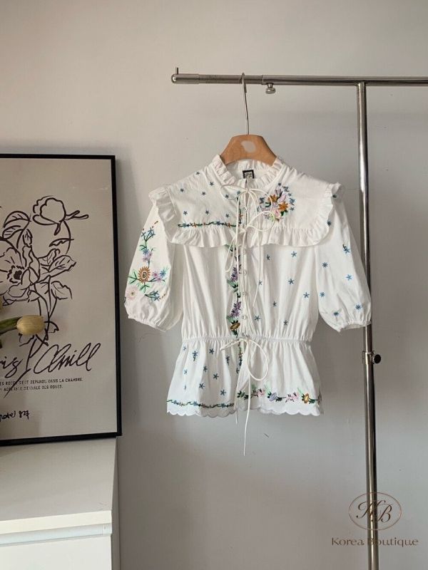 Su20 夏裝 刺繡別緻上衣 