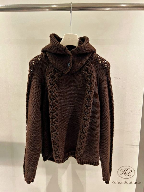 FWKR09 冬季 編織連帽毛衣 